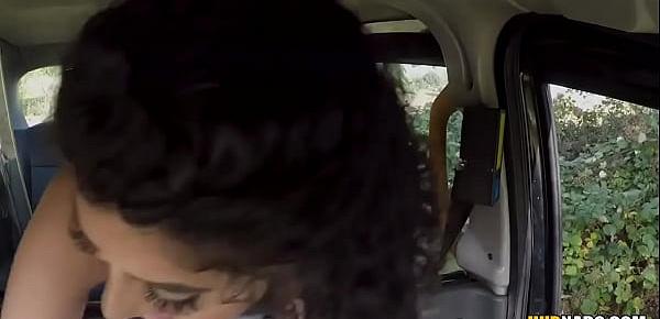  Marina Maya is dicked down by a black dude in the backseat